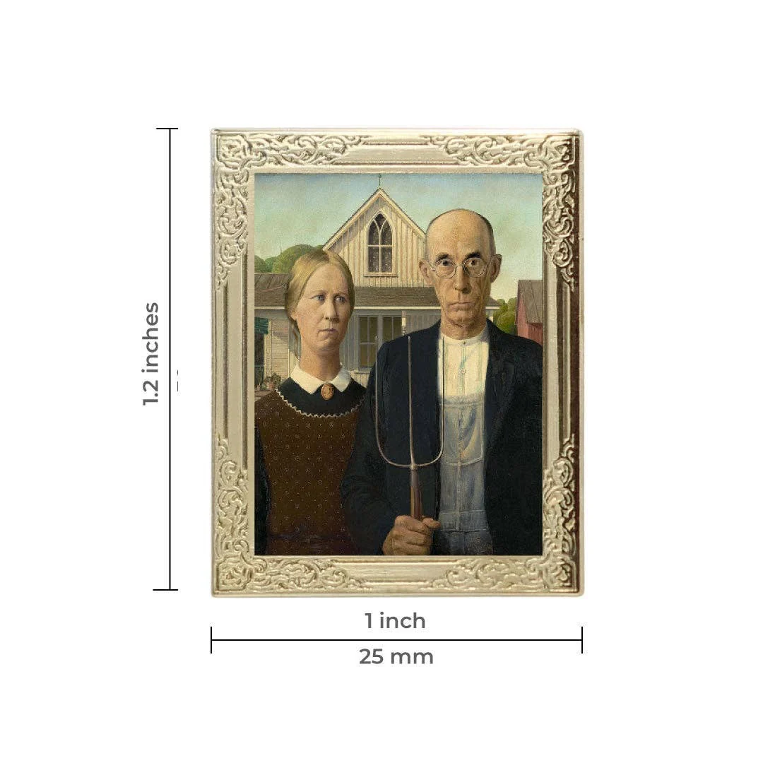 American Gothic Art Pin - Image 2