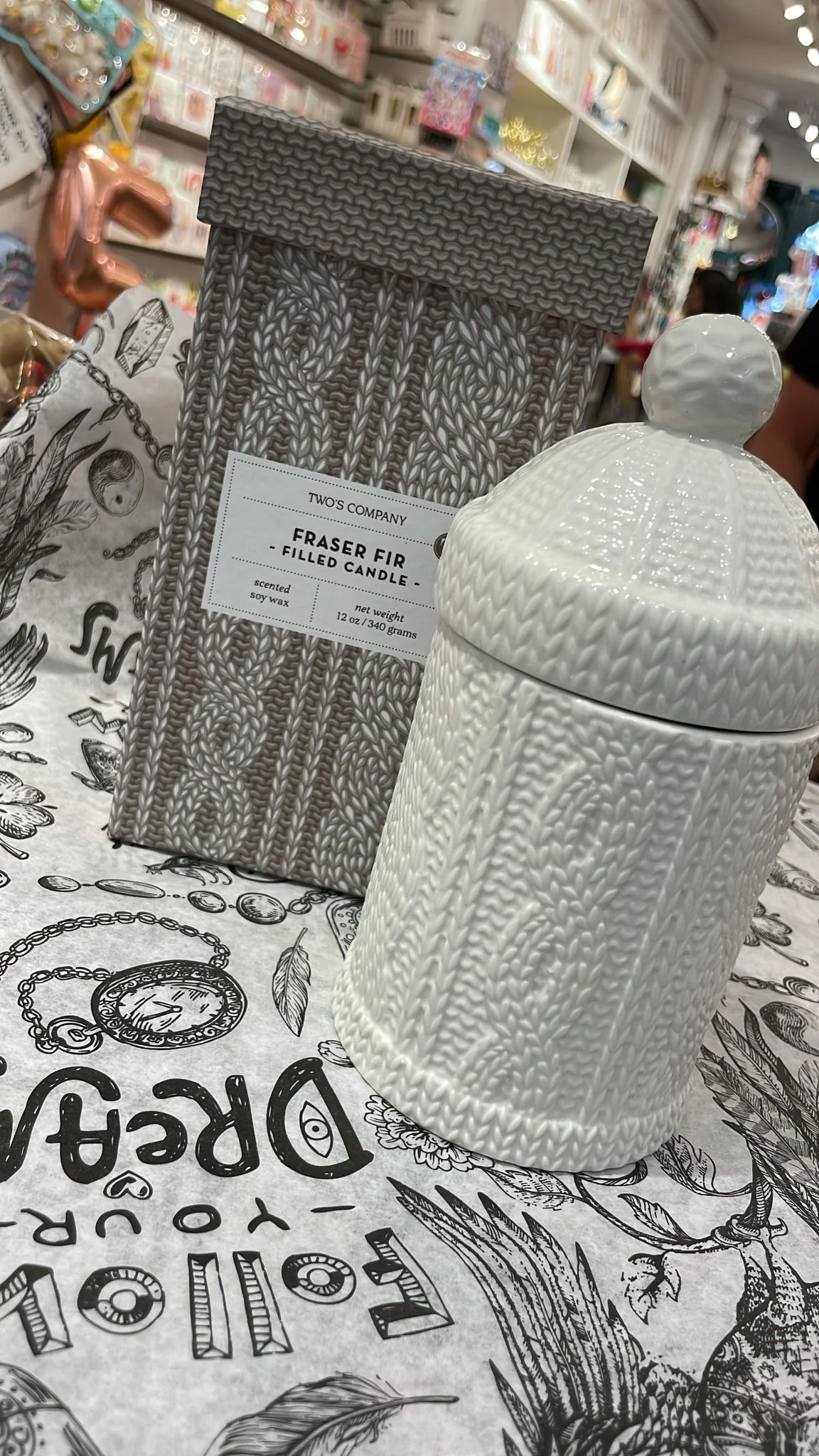 Cable Knit Frasier Fir Candle - Image 5