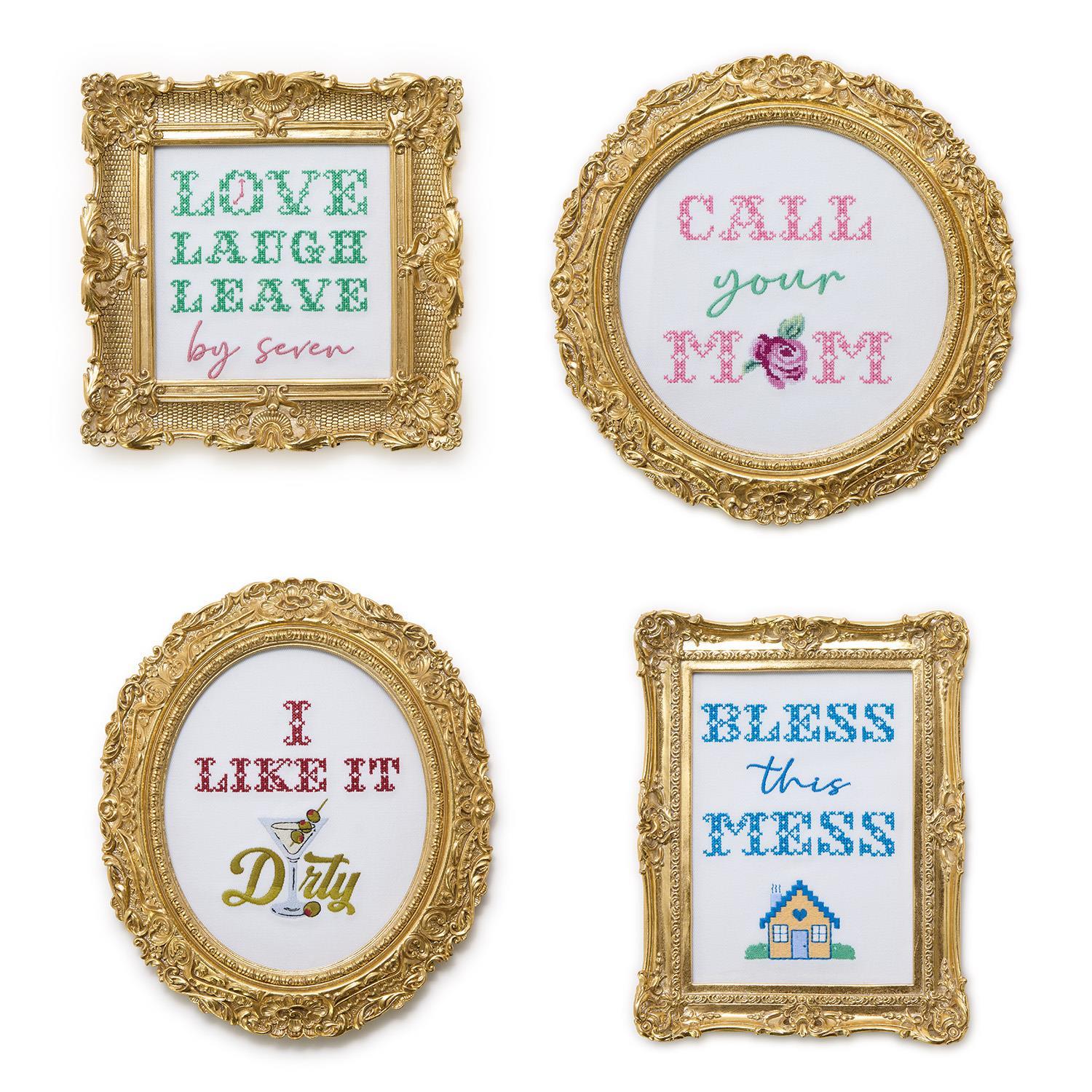 Bless The Mess Embroidered Framed Art - Image 2