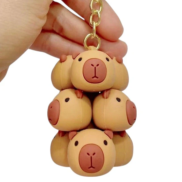Capybara Family Keychain