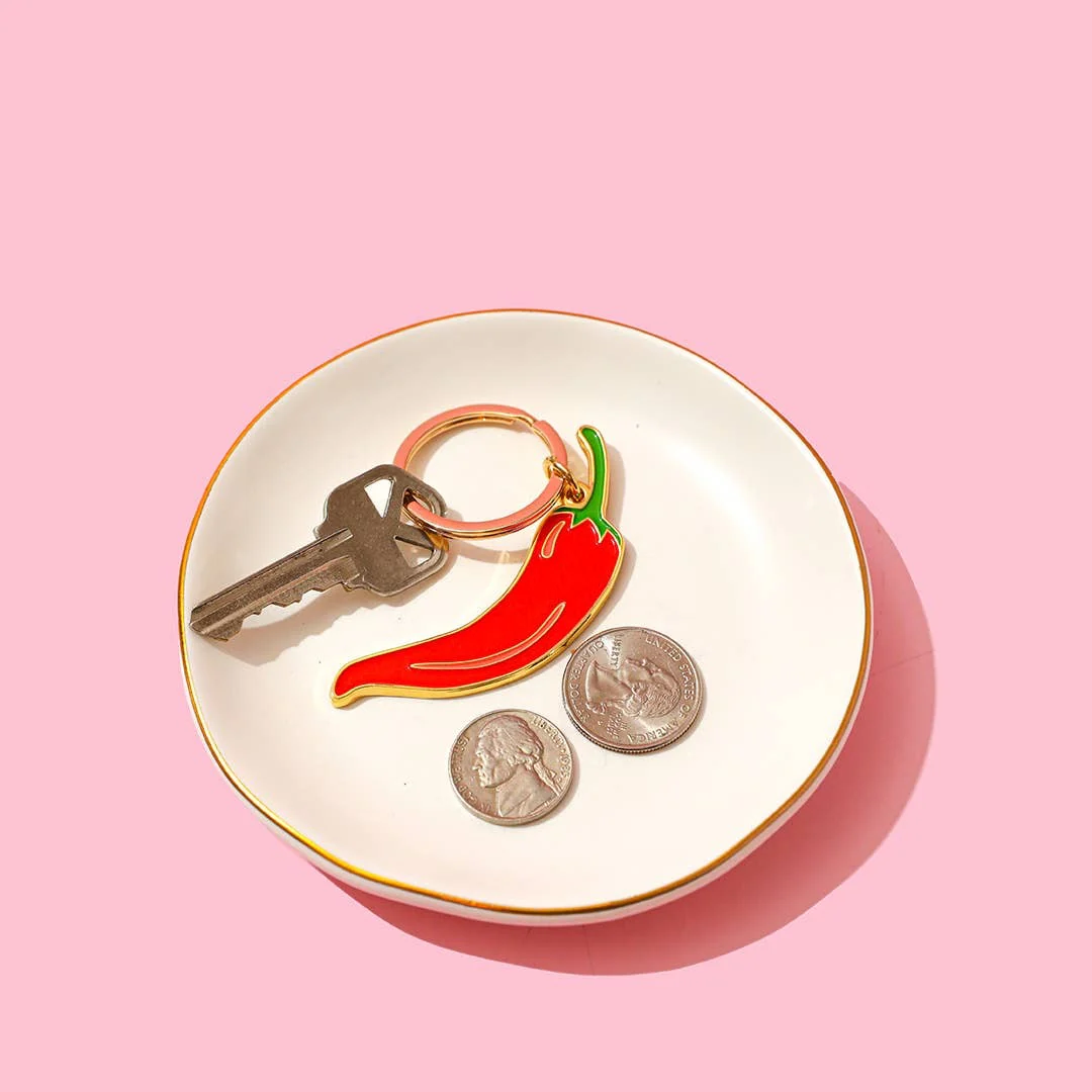 Chili Pepper Enamel Keychain - Image 2