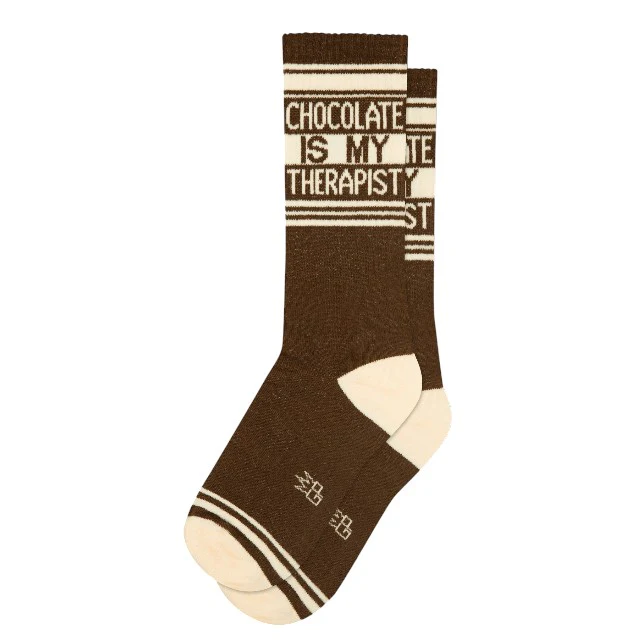 Chocolate Is My Therapist Socks