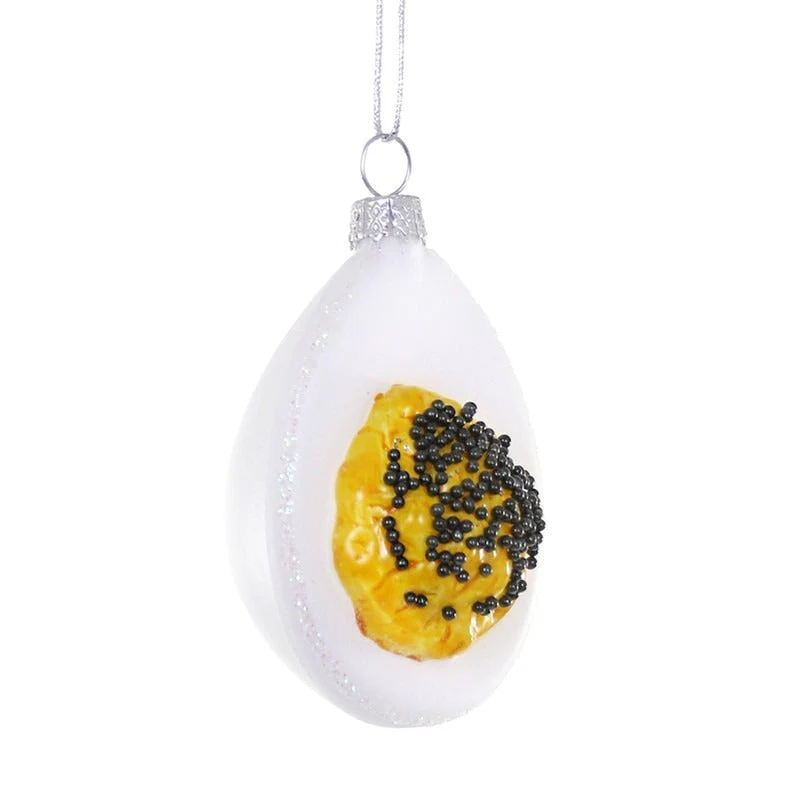 Deviled Egg With Caviar Ornament