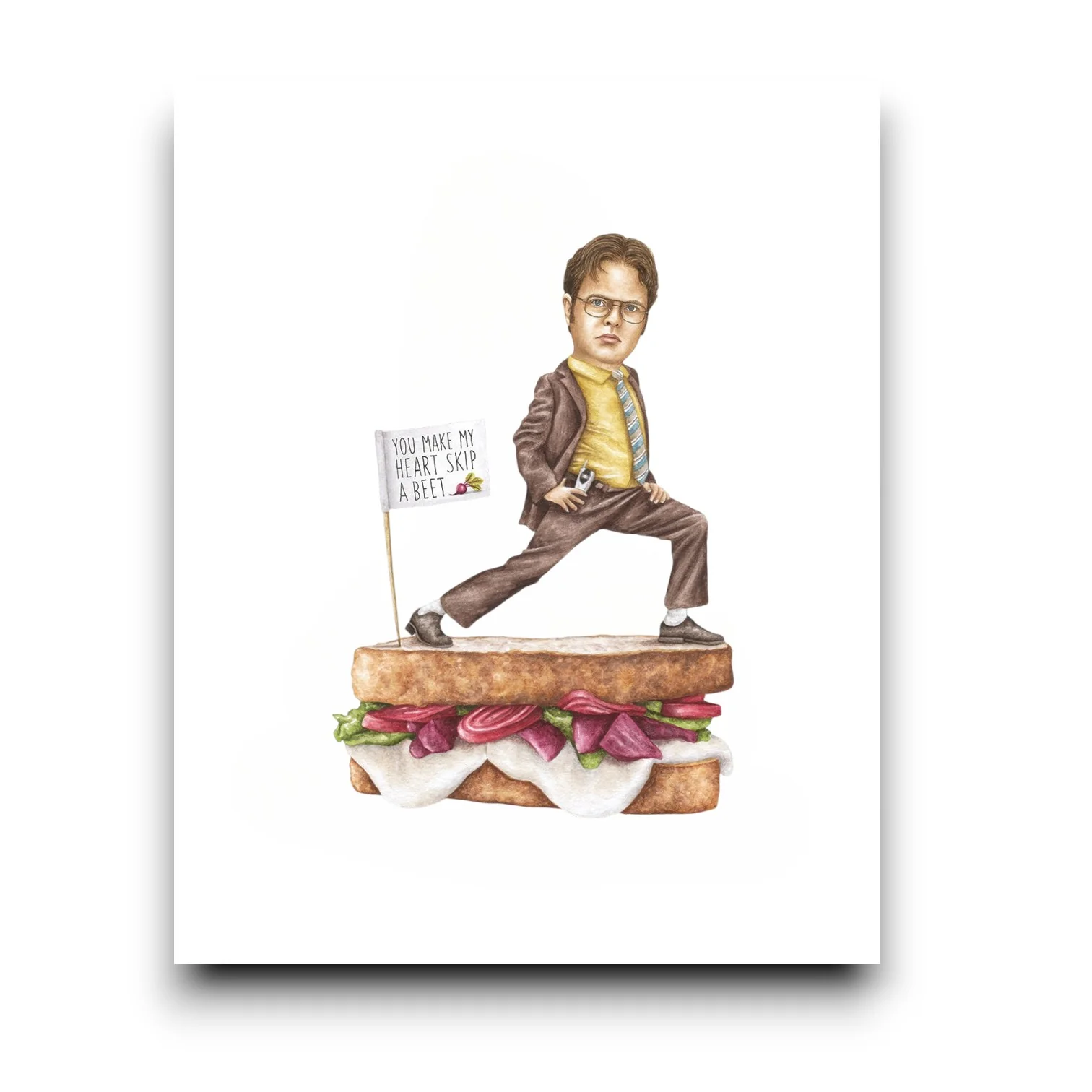 Dwight Schrute On Sandwich Art Print