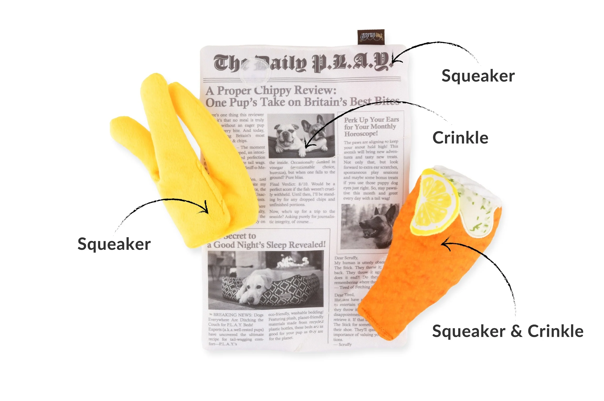 Fish And Chips Dog Toy - Image 3