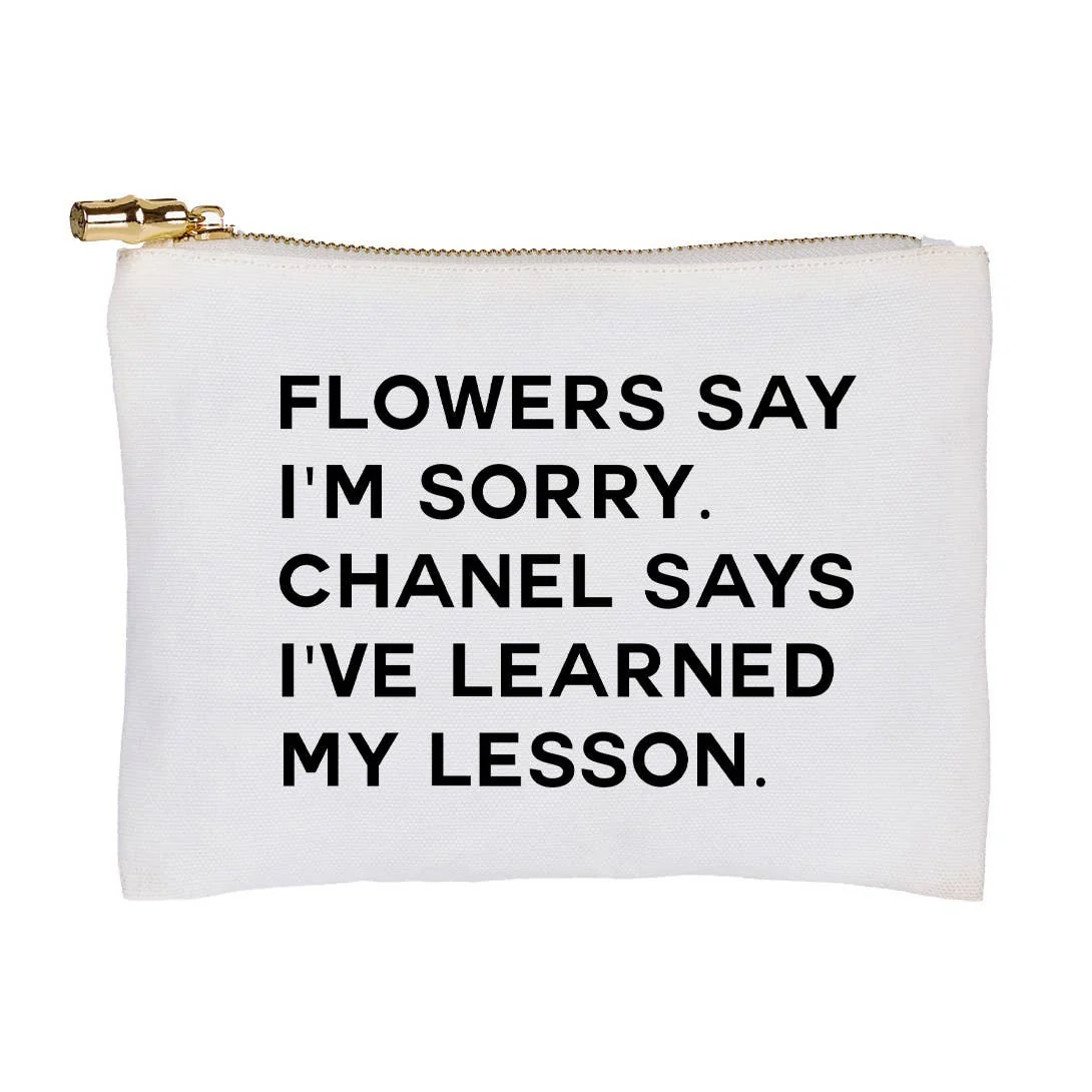 Flowers Say I'm Sorry Zip Pouch Small