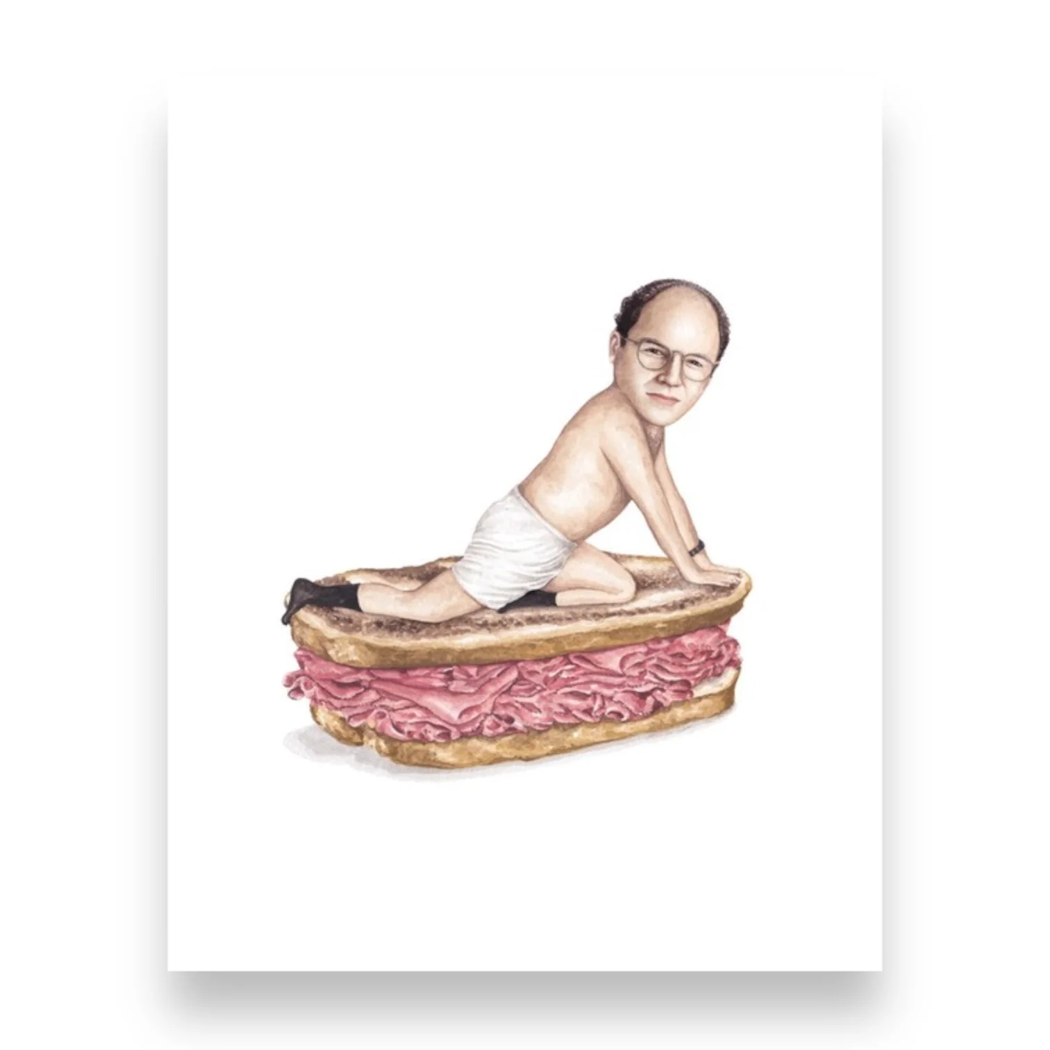George Costanza On Sandwich Print