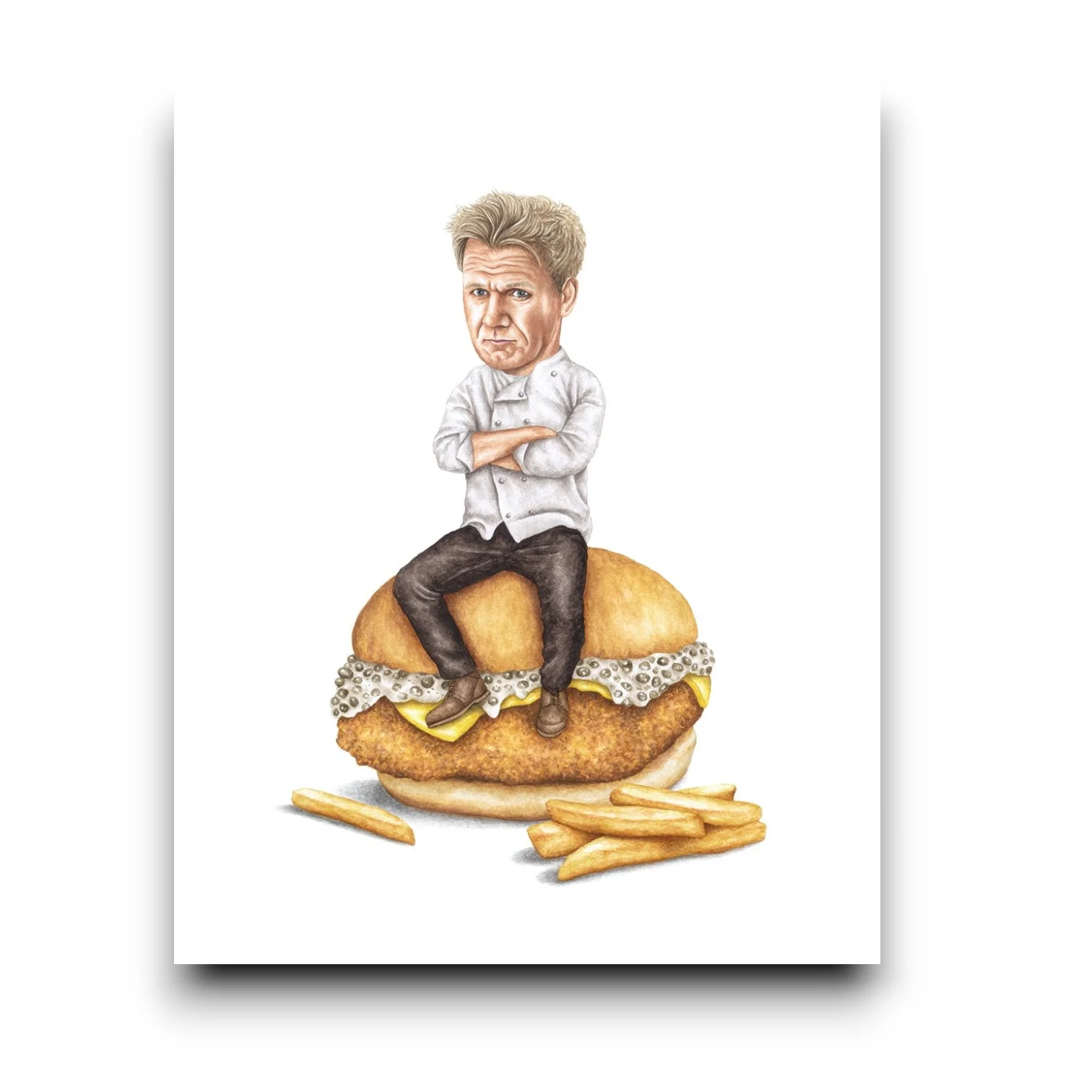 Gordon Ramsay On Sandwich Print Art