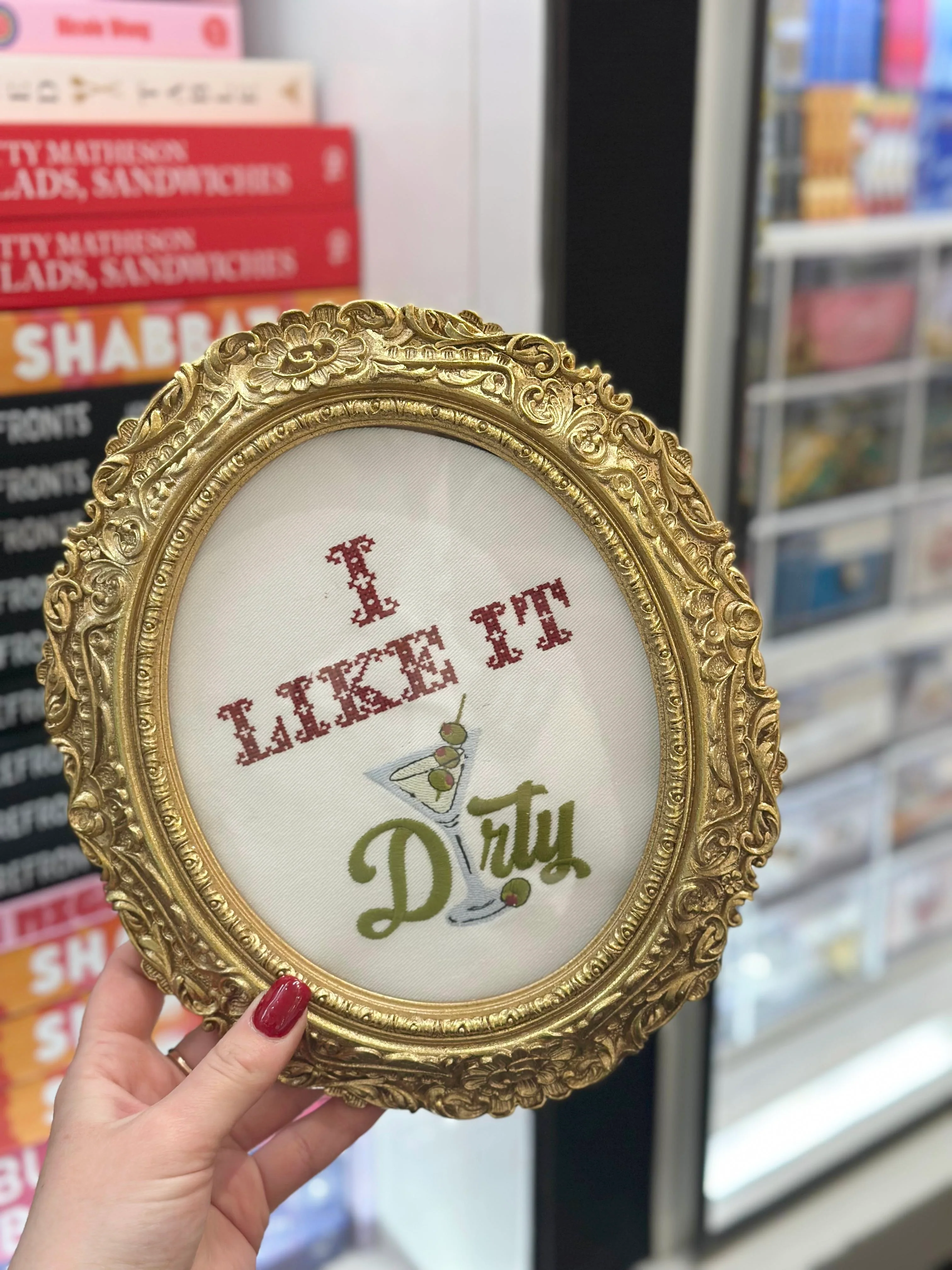 I Like It Dirty Embroidered Framed Art - Image 3