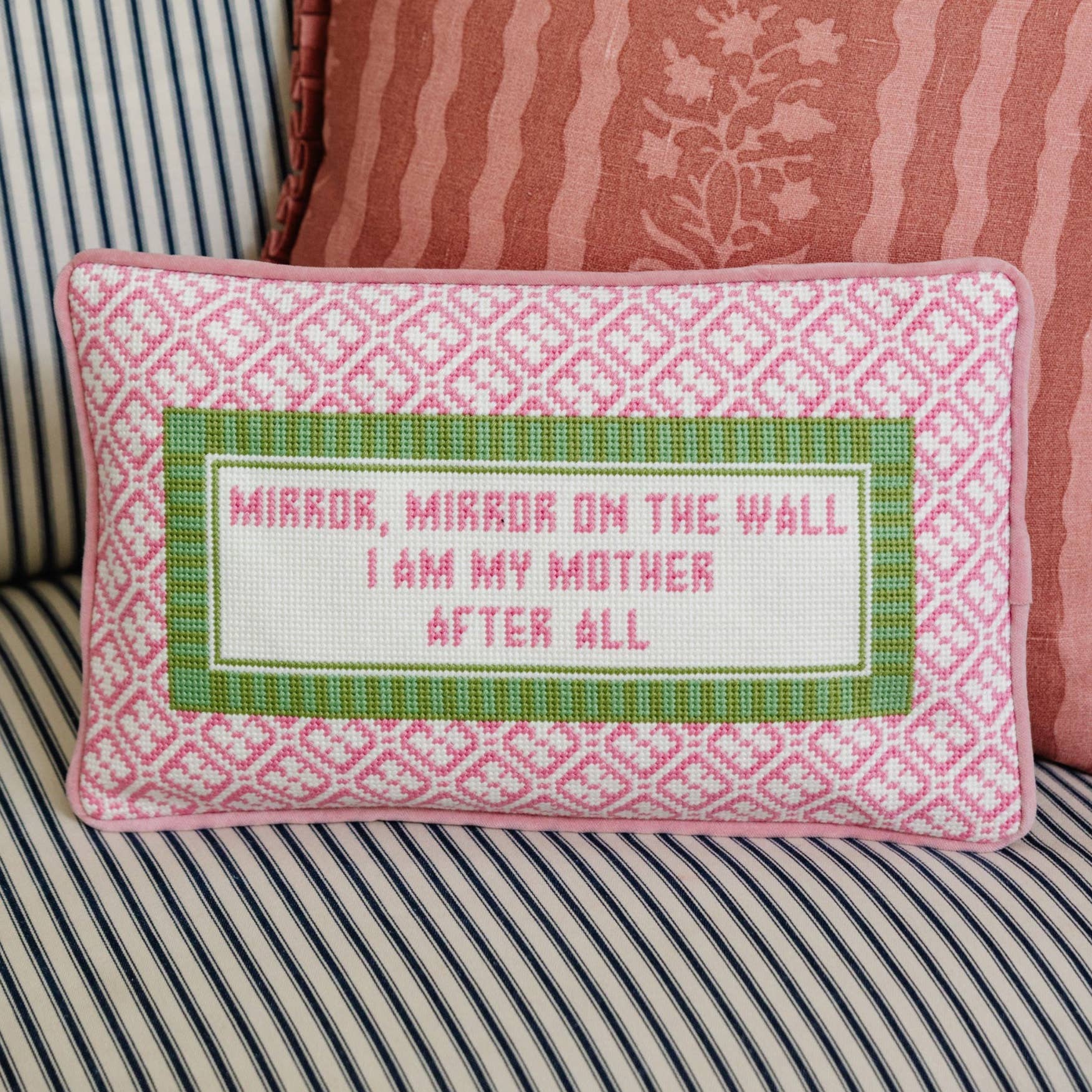 Mirror Mirror Needlepoint Pillow - Image 3