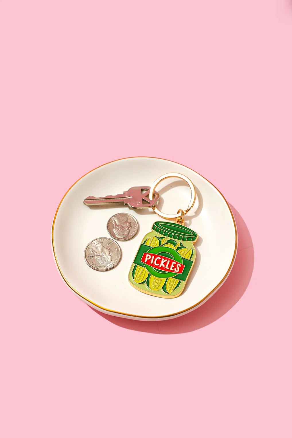 Pickle Jar Enamel Keychain - Image 2