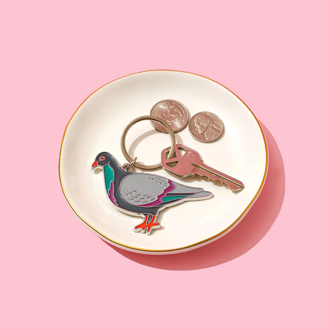 Pigeon Enamel Keychain - Image 2