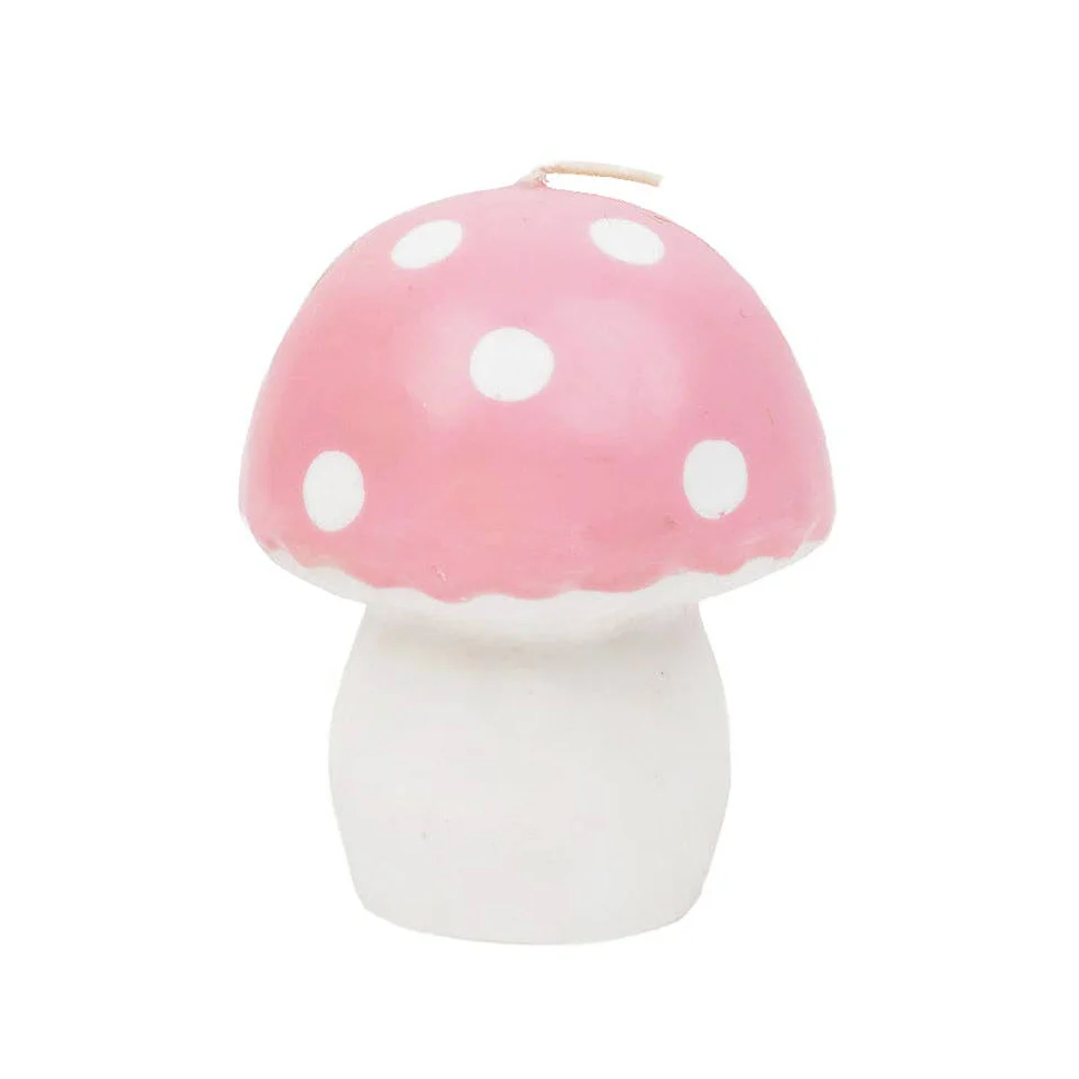 Pink Mushroom Candle