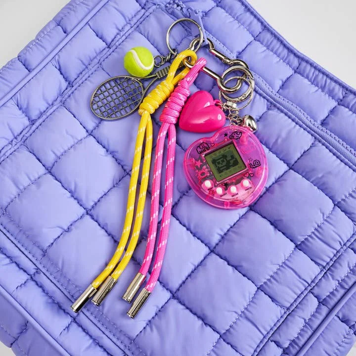 Pink Tamagotchi Charm Keychain - Image 2