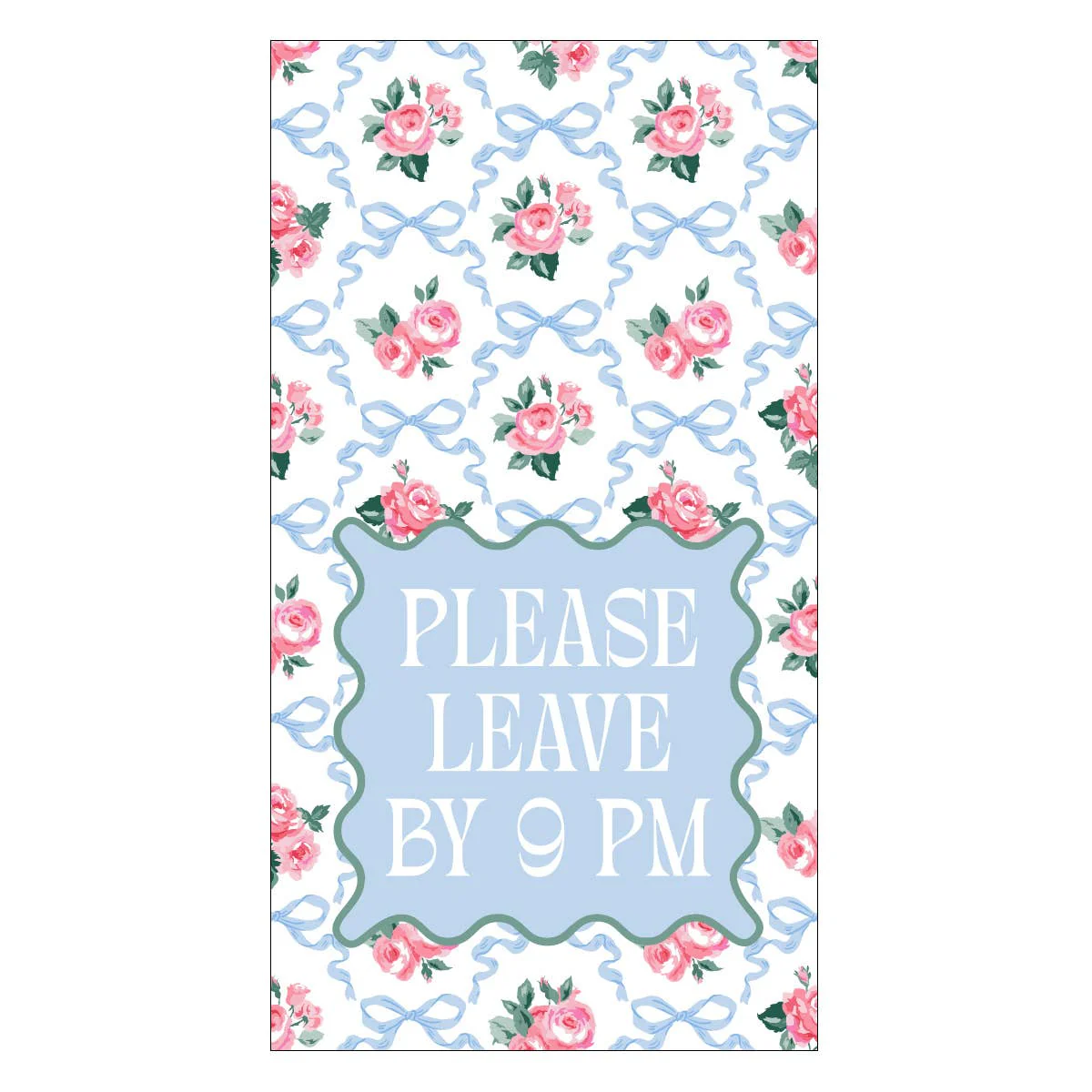 Please Leave By 9 Guest Towel