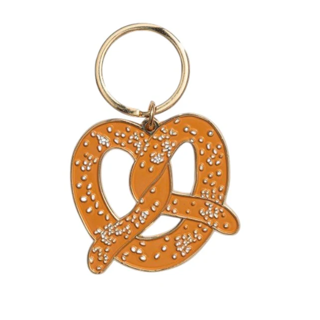 Pretzel Enamel Keychain