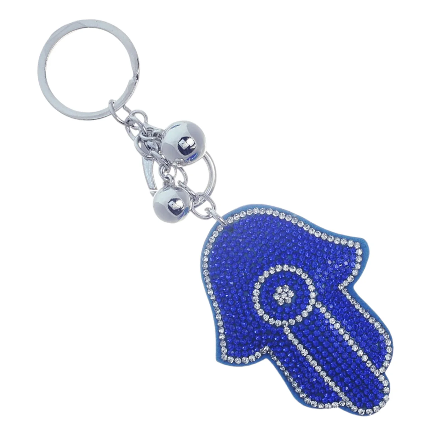Rhinestone Hamsa Keychain