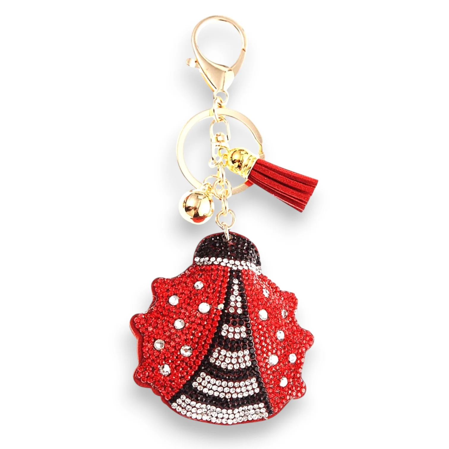 Rhinestone Ladybug Keychain