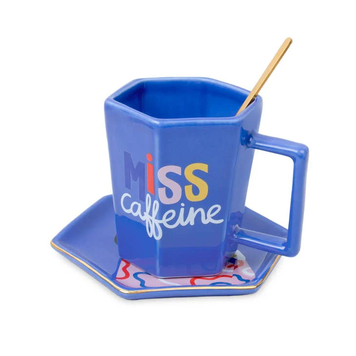 Plate And Mug Miss Caffeine Set - Image 3