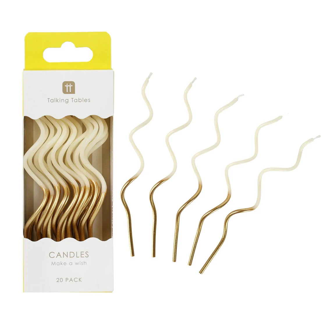 Tall Gold Twist Candles - Image 2
