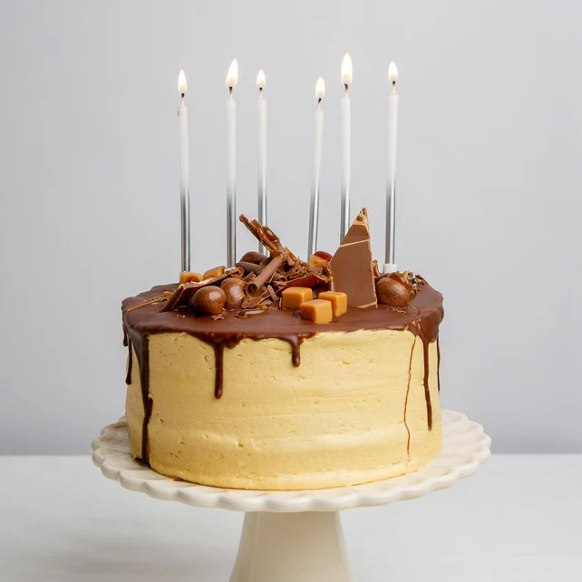 Tall Silver Candles - Image 2