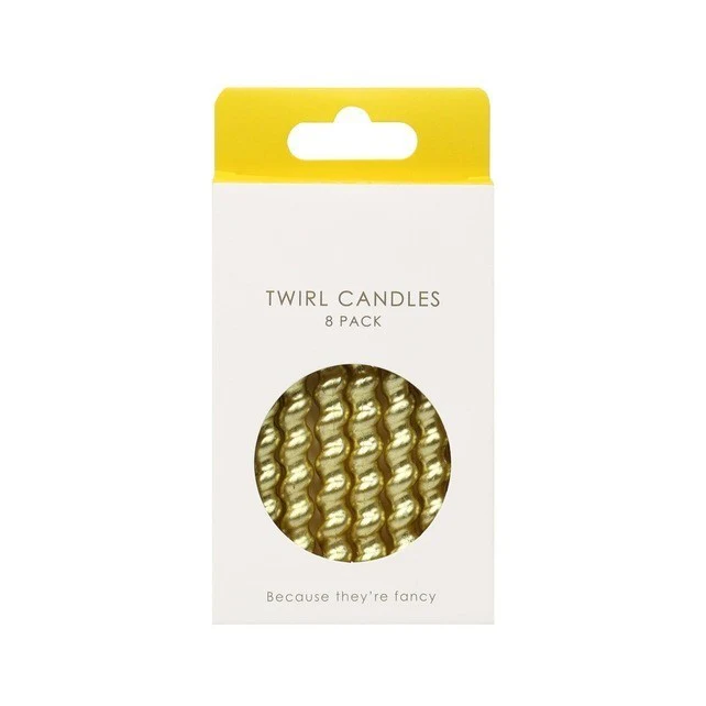 Twirl Gold Birthday Candles