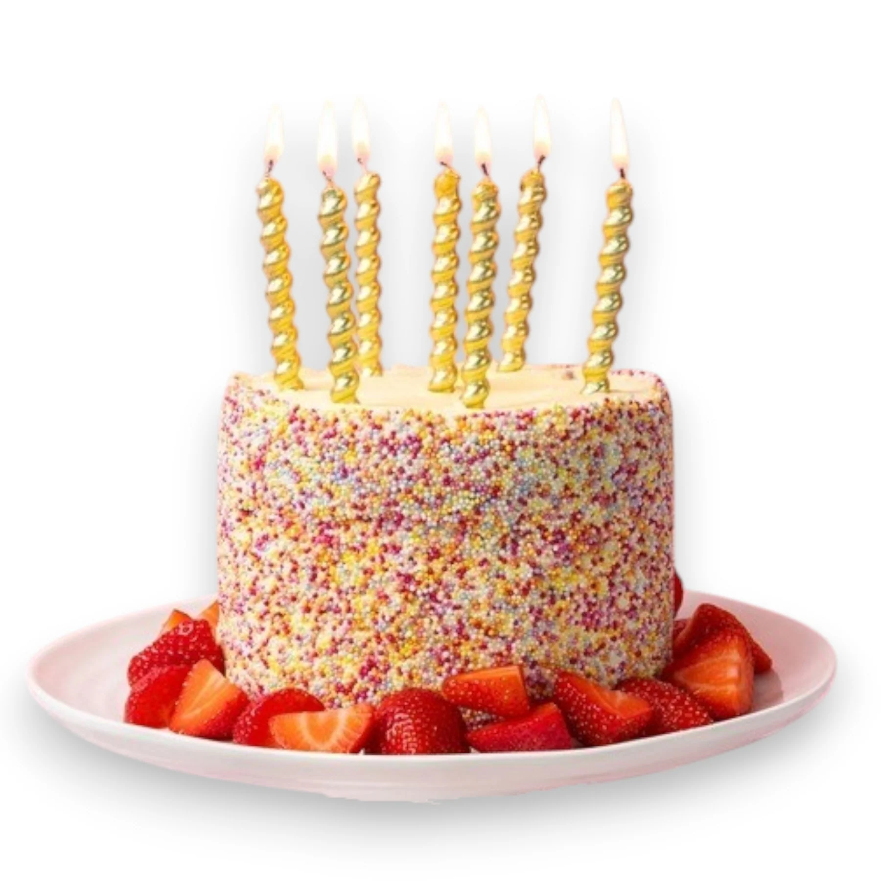 Twirl Gold Birthday Candles - Image 2