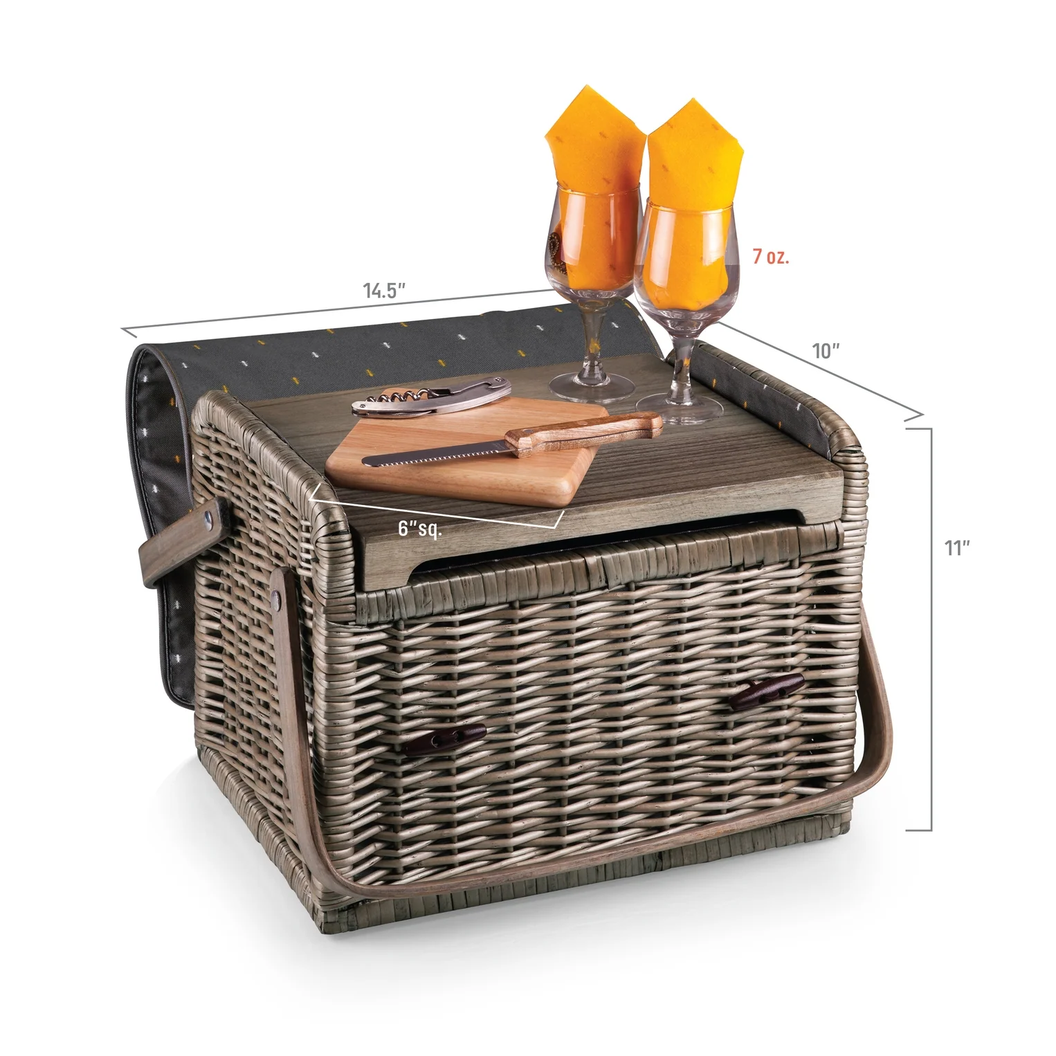 Wine And Cheese Picnic Basket - Image 3