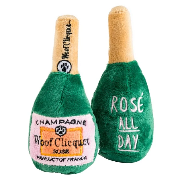 Woof Champagne Bottle Dog Toy Small